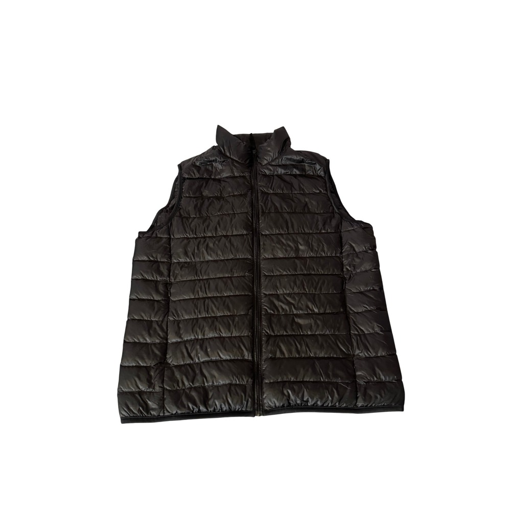Uniqlo Ultra Light Down Vest Mens Medium Black Puffer Full Zip Water Repellent